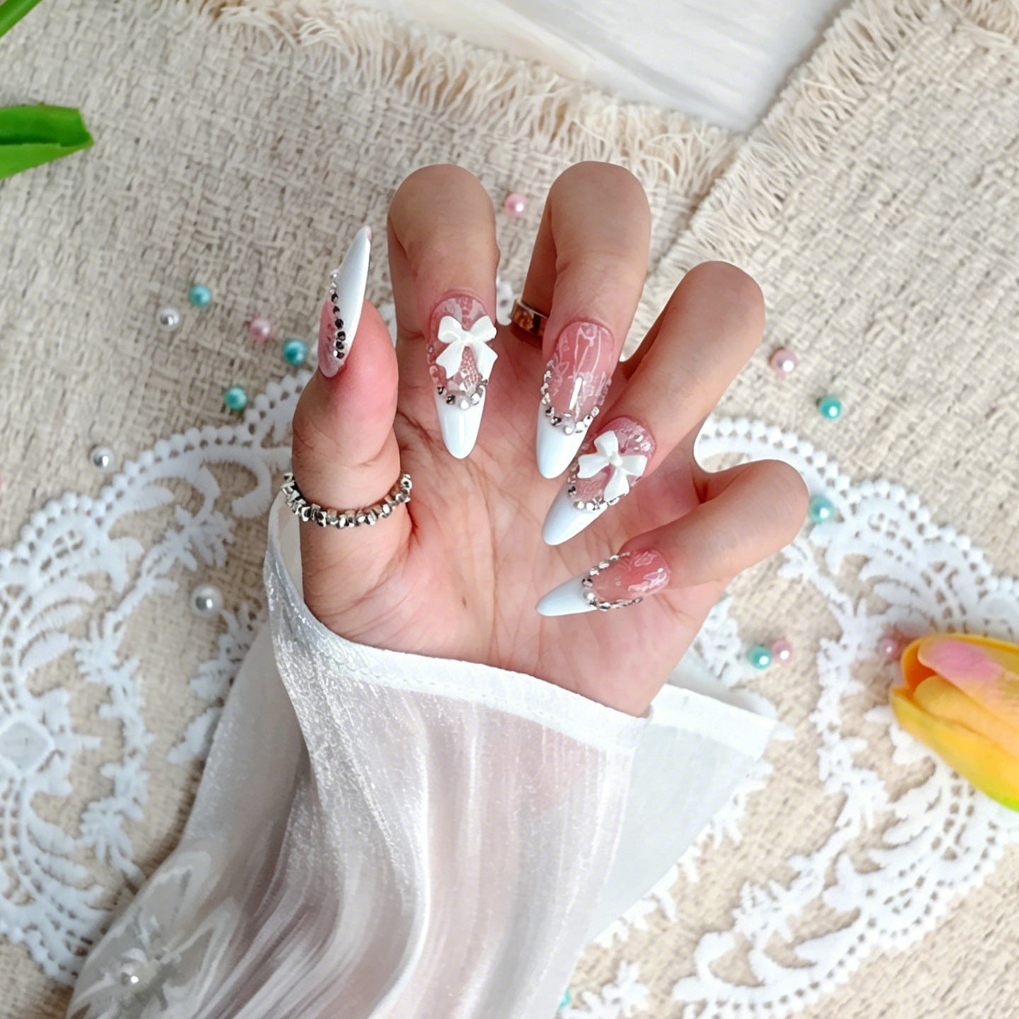 Blush Velvet Bow